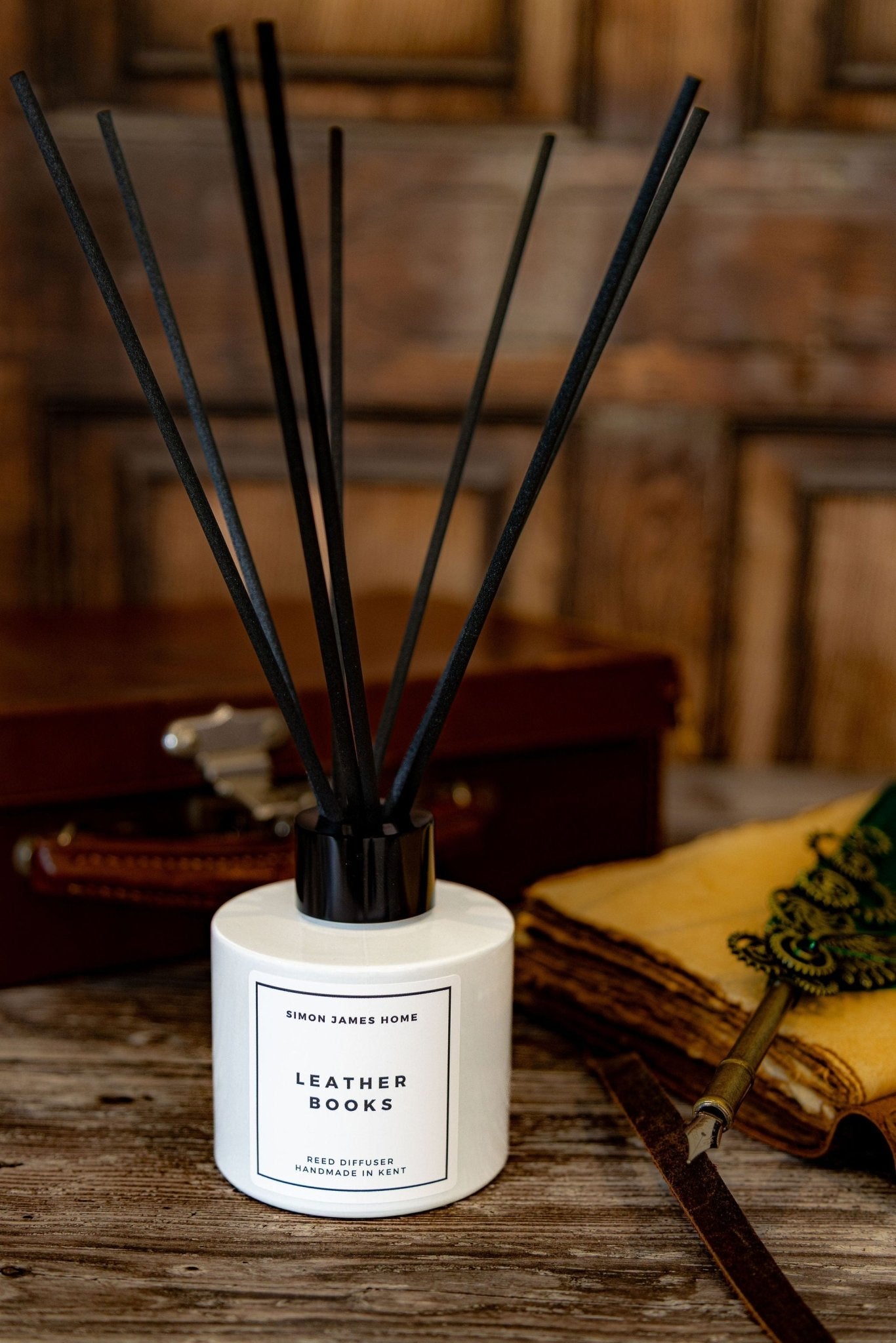 Leather Books Reed Diffuser - Coal Harbour