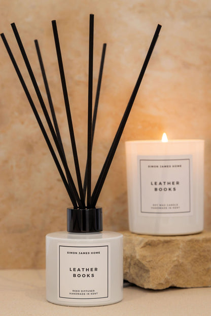 Leather Books Reed Diffuser - Coal Harbour