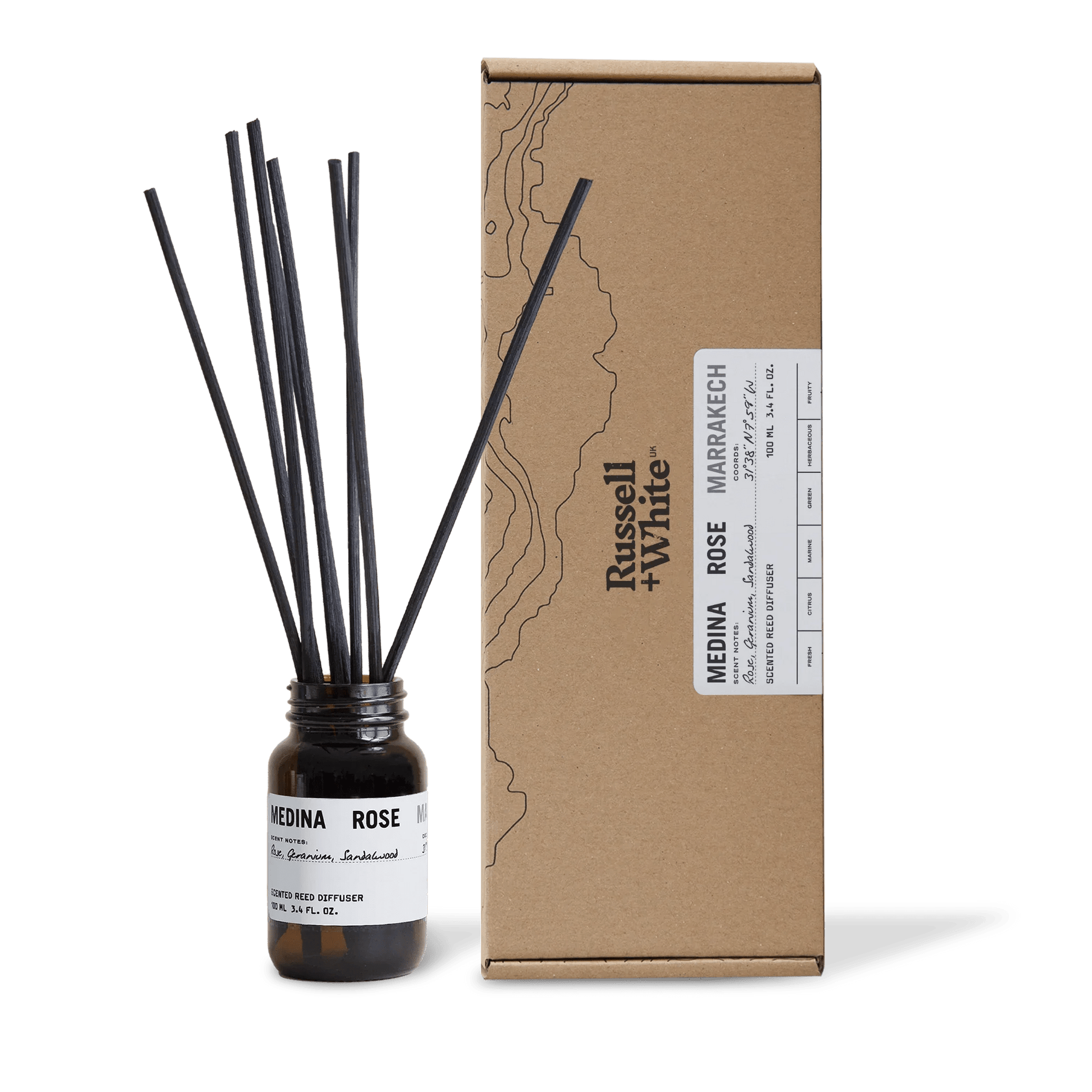 Medina Rose Reed Diffuser - Coal Harbour