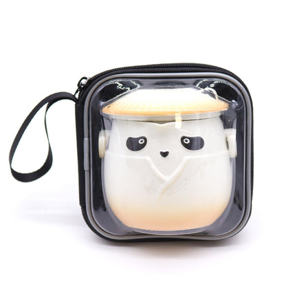 Panda Teapot Set & Three Cups - Orange - Coal Harbour