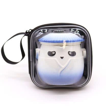 Panda Teapot Set & Three Cups - Sky Blue - Coal Harbour