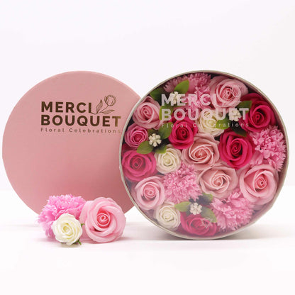 Pink Roses & Carnations Soap Flowers Gift Box - Coal Harbour