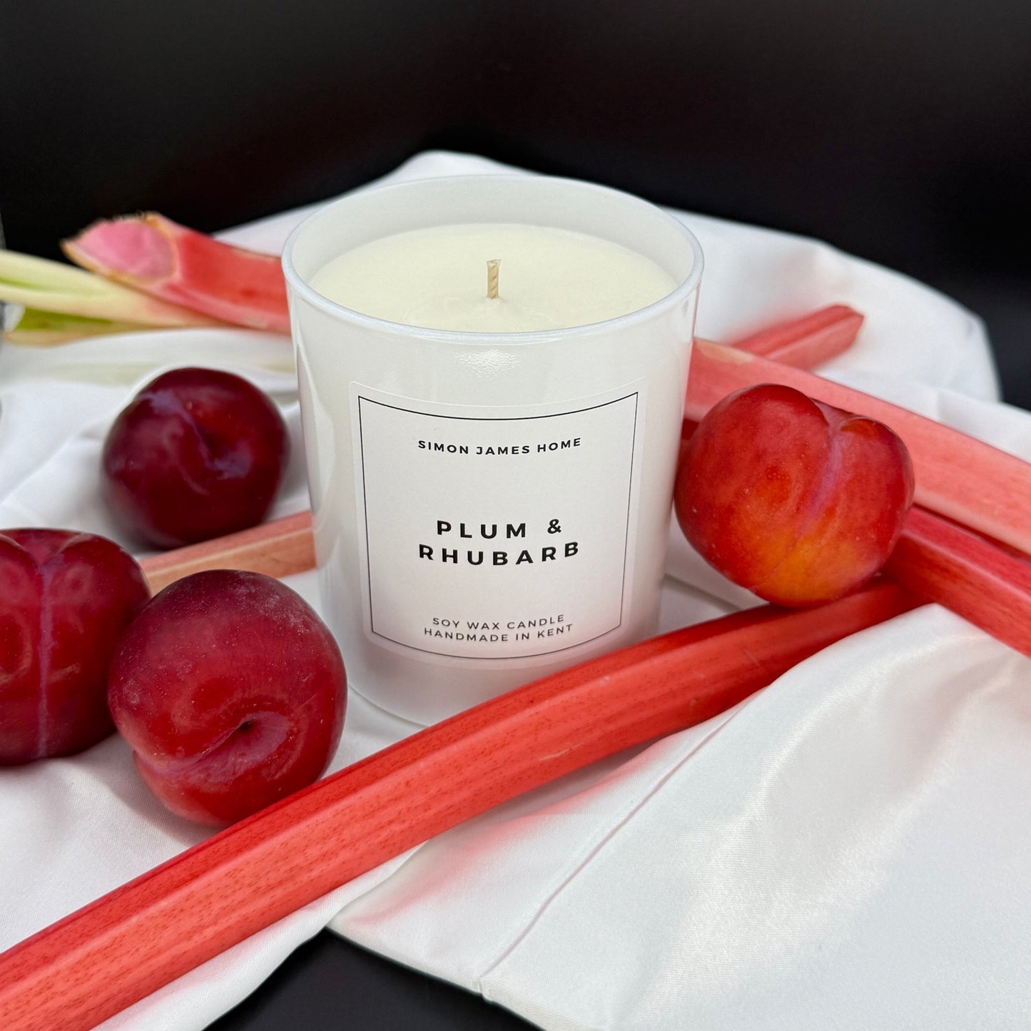 Plum & Rhubarb Handmade Soy Wax Candle - Coal Harbour