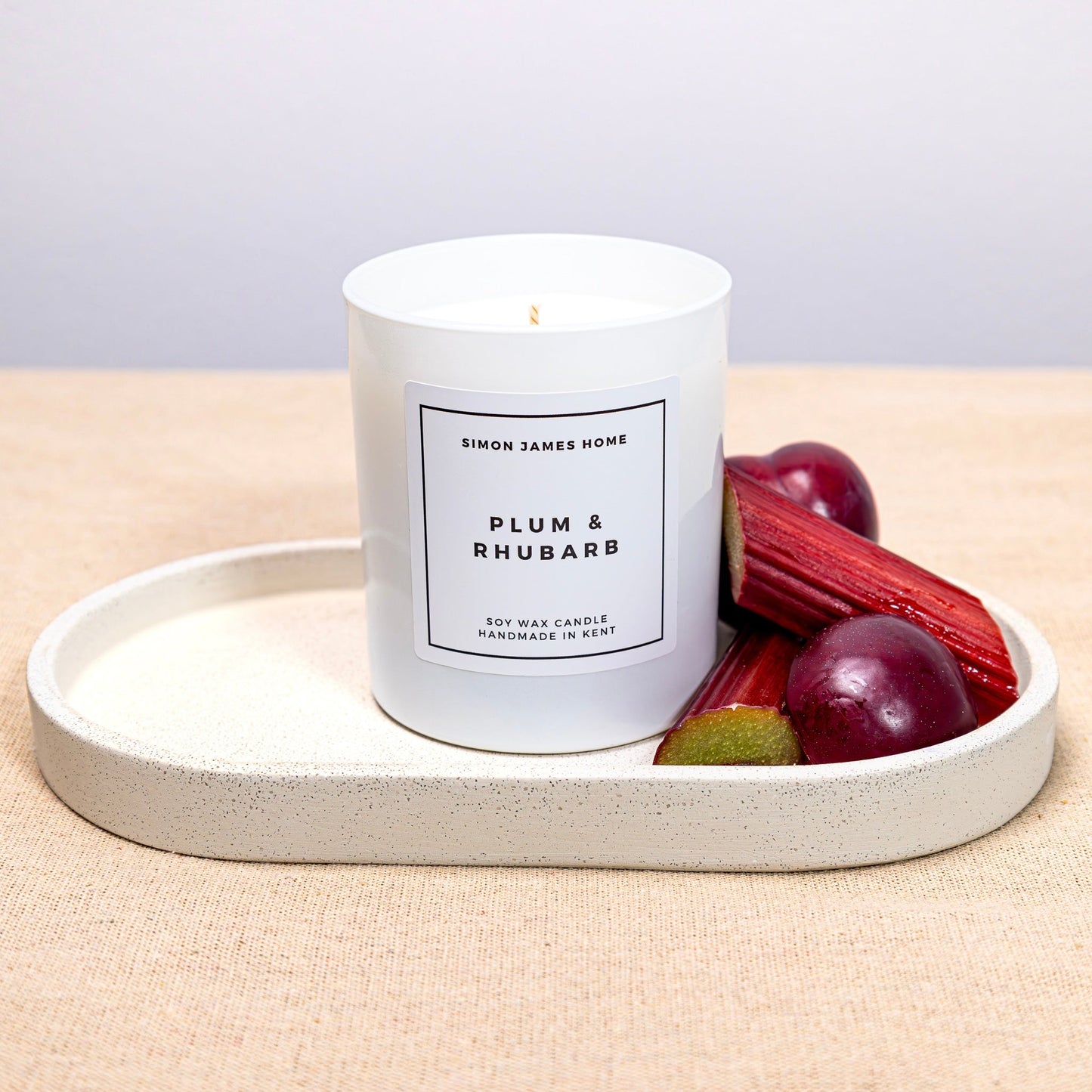 Plum & Rhubarb Handmade Soy Wax Candle - Coal Harbour