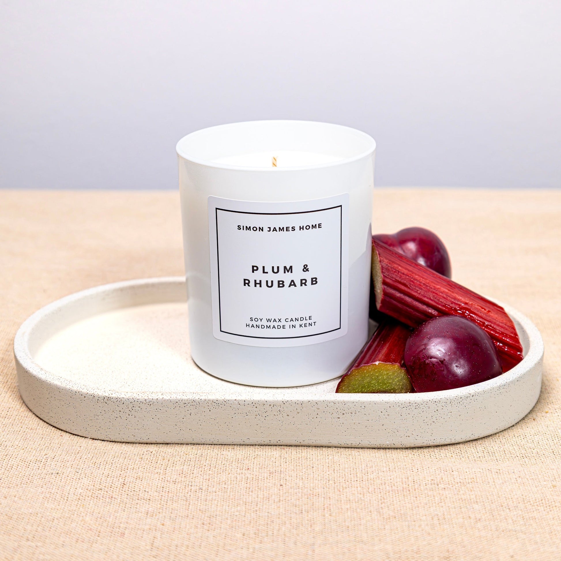 Plum & Rhubarb Handmade Soy Wax Candle - Coal Harbour