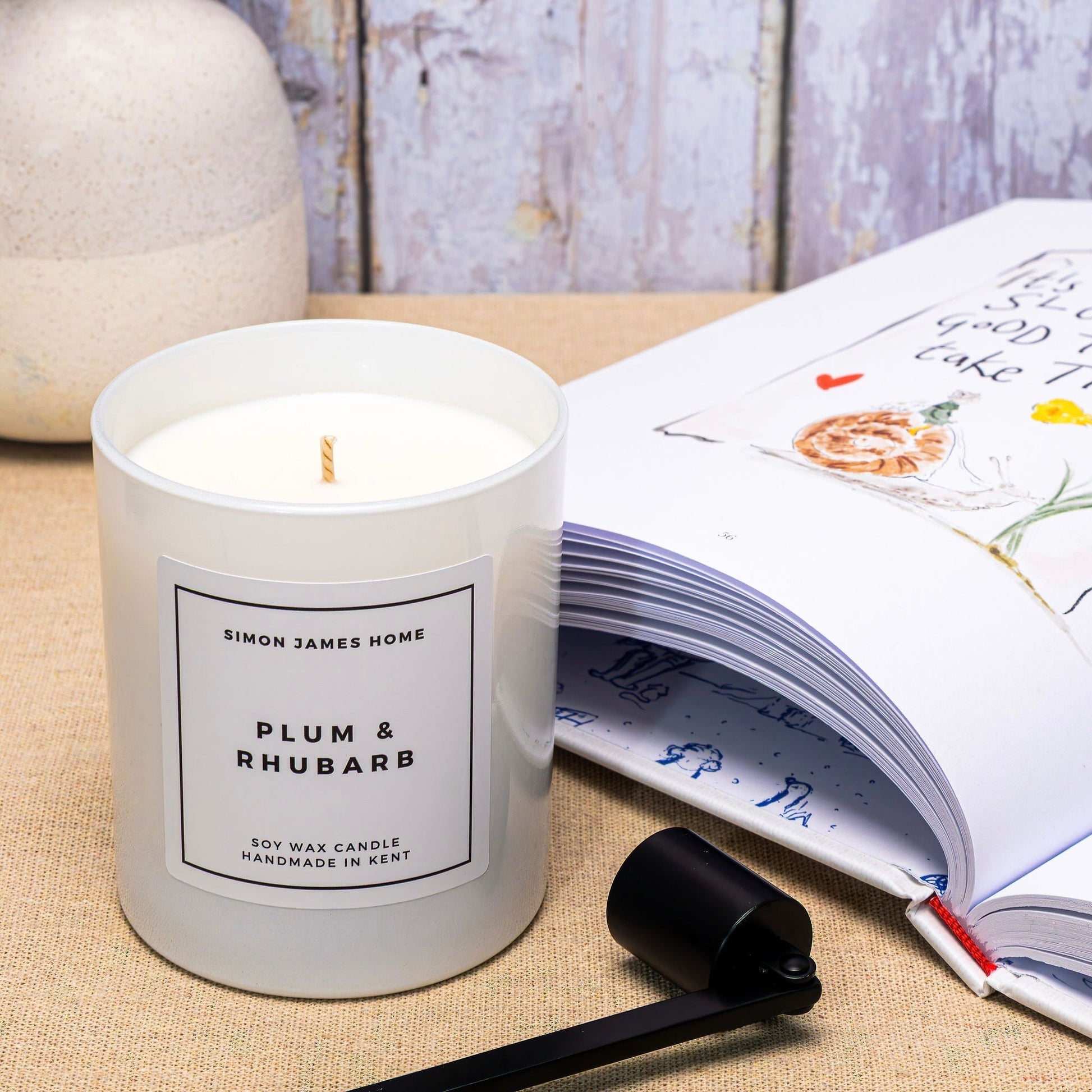 Plum & Rhubarb Handmade Soy Wax Candle - Coal Harbour