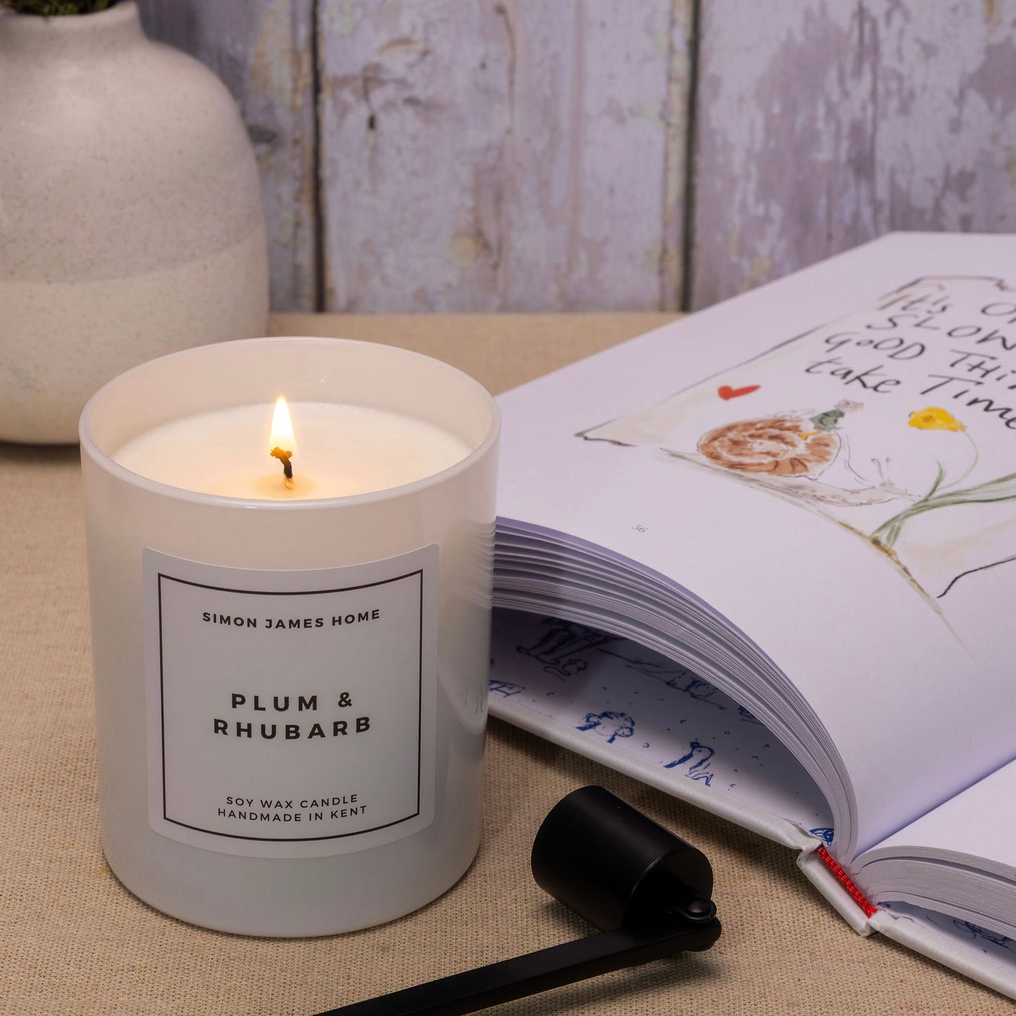 Plum & Rhubarb Handmade Soy Wax Candle - Coal Harbour