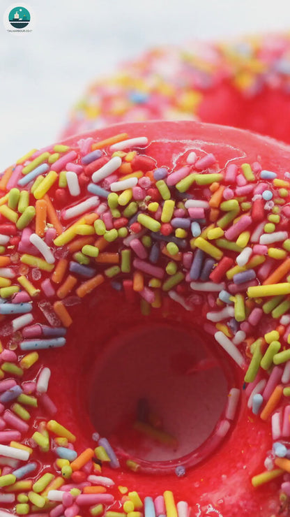 Strawberry and banana bath bomb doughnut donut