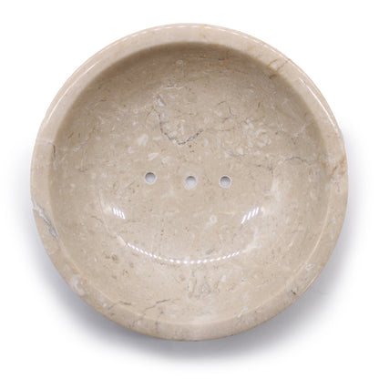 Round Honey Marble Rounded Soap Dish - Coal Harbour