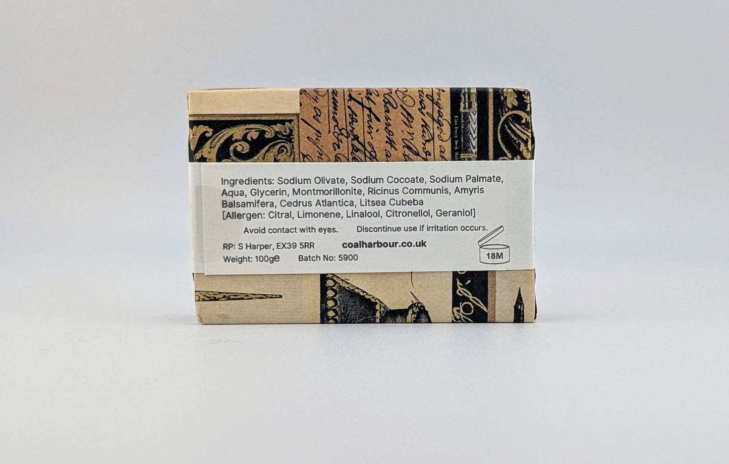 Sandalwood & May Chang 100g Shave Bar - Coal Harbour