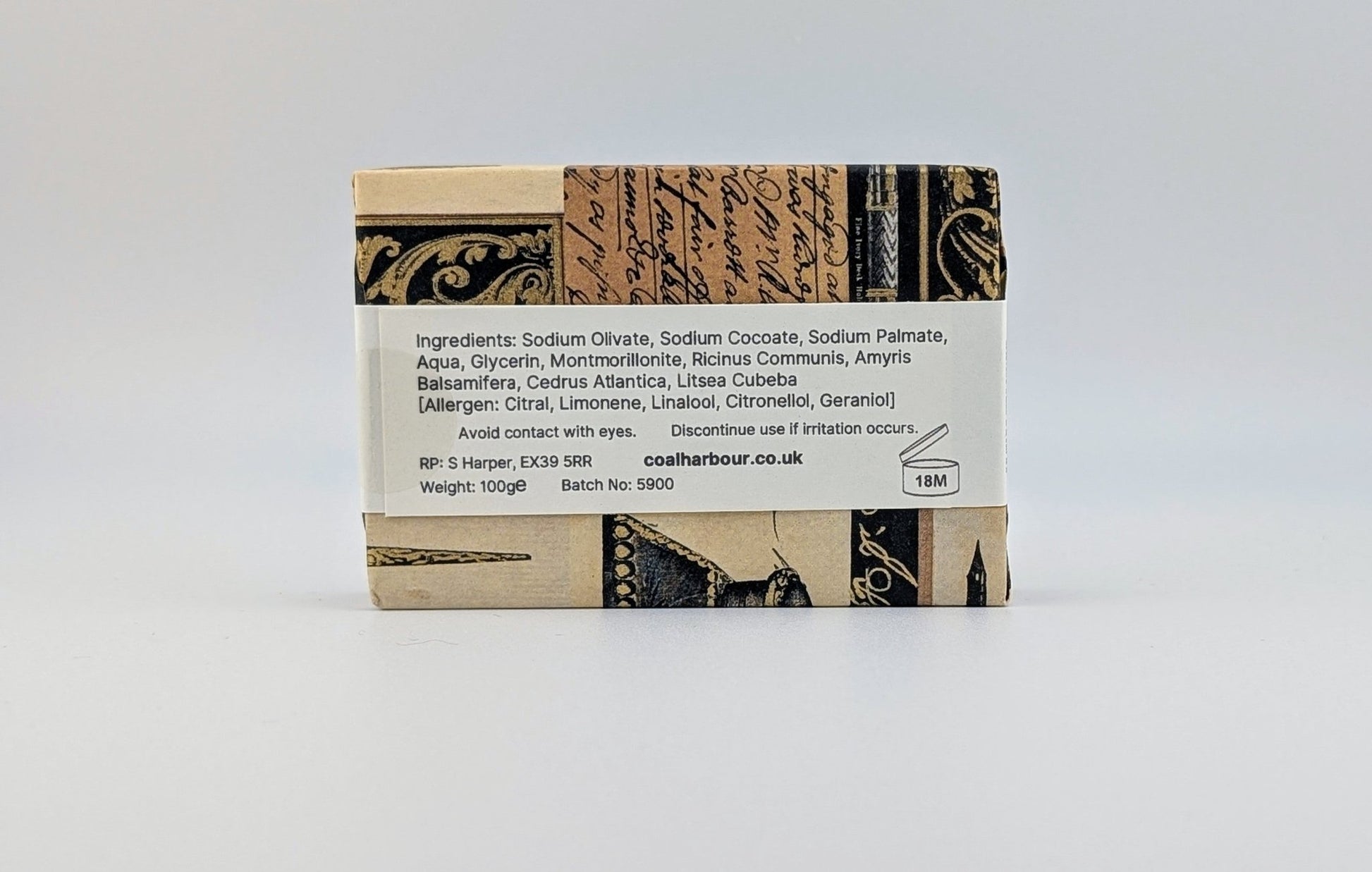 Sandalwood & May Chang 100g Shave Bar - Coal Harbour