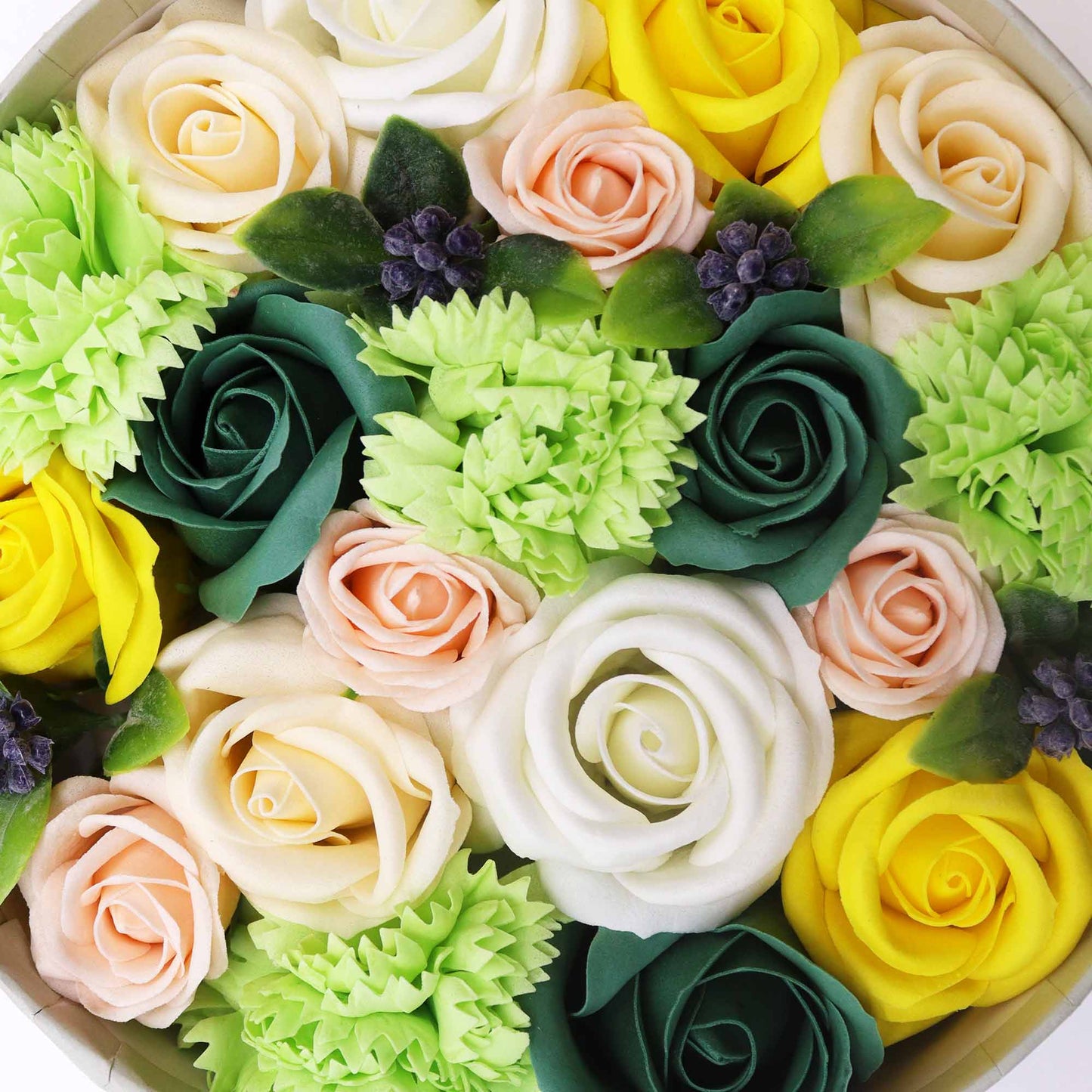 Spring Roses & Carnation Soap Flowers Gift Box