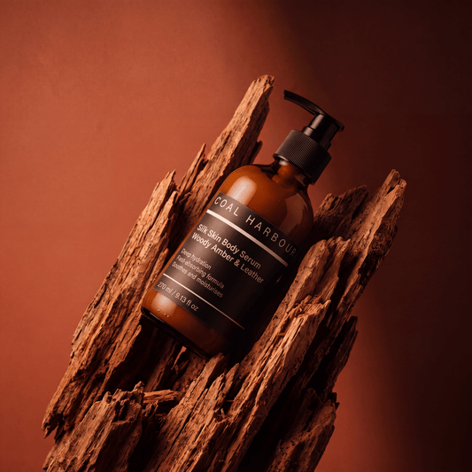 Silk Skin Body Serum - Woody Amber & Leather 270ml - Coal Harbour