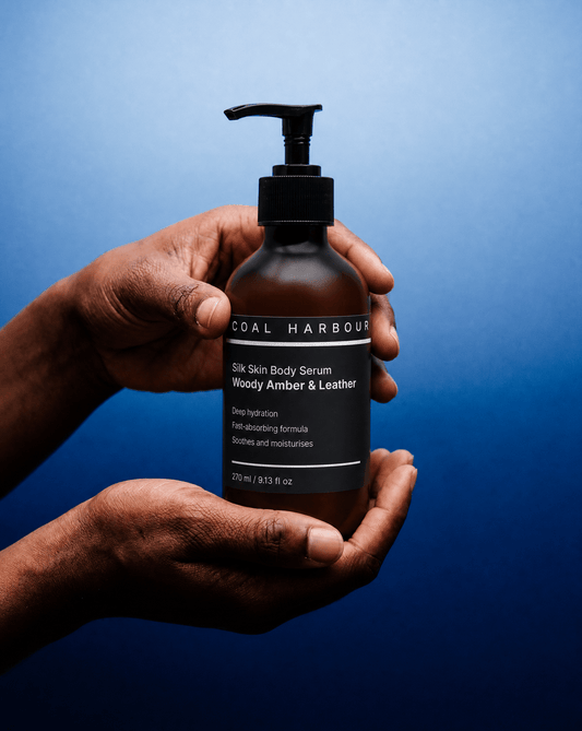 Silk Skin Body Serum - Woody Amber & Leather 270ml - Coal Harbour
