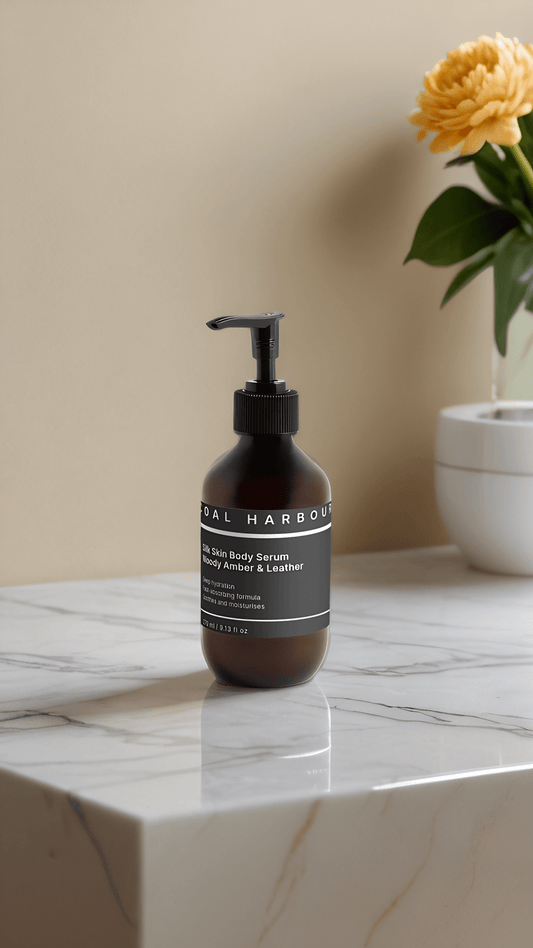 Silk Skin Body Serum - Woody Amber & Leather 270ml - Coal Harbour