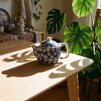 Small Herbal Teapot - Blue Daisy - Coal Harbour