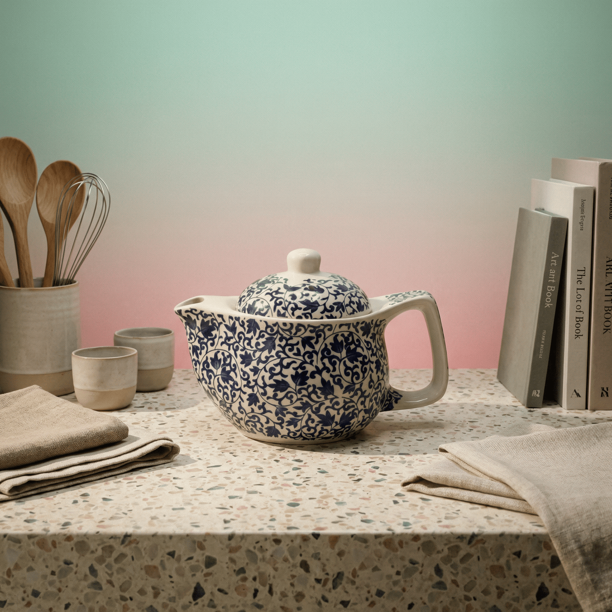 Small Herbal Teapot - Blue Pattern - Coal Harbour