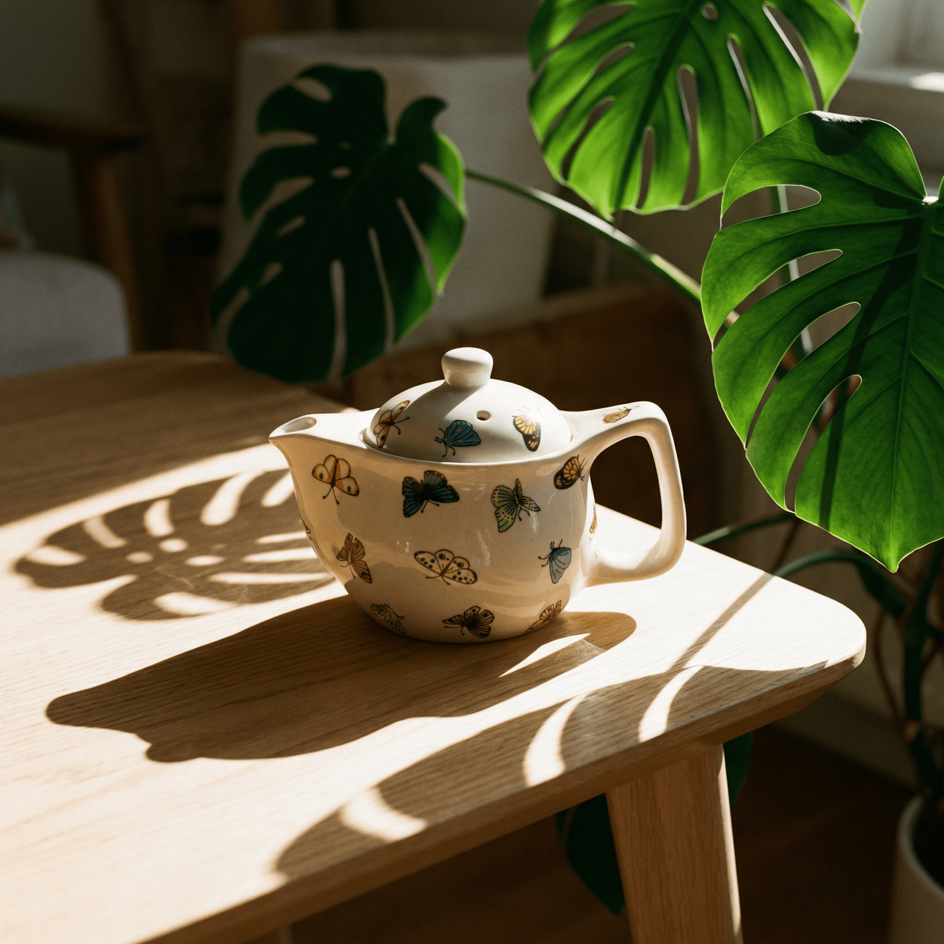 Small Herbal Teapot - Butterflies - Coal Harbour