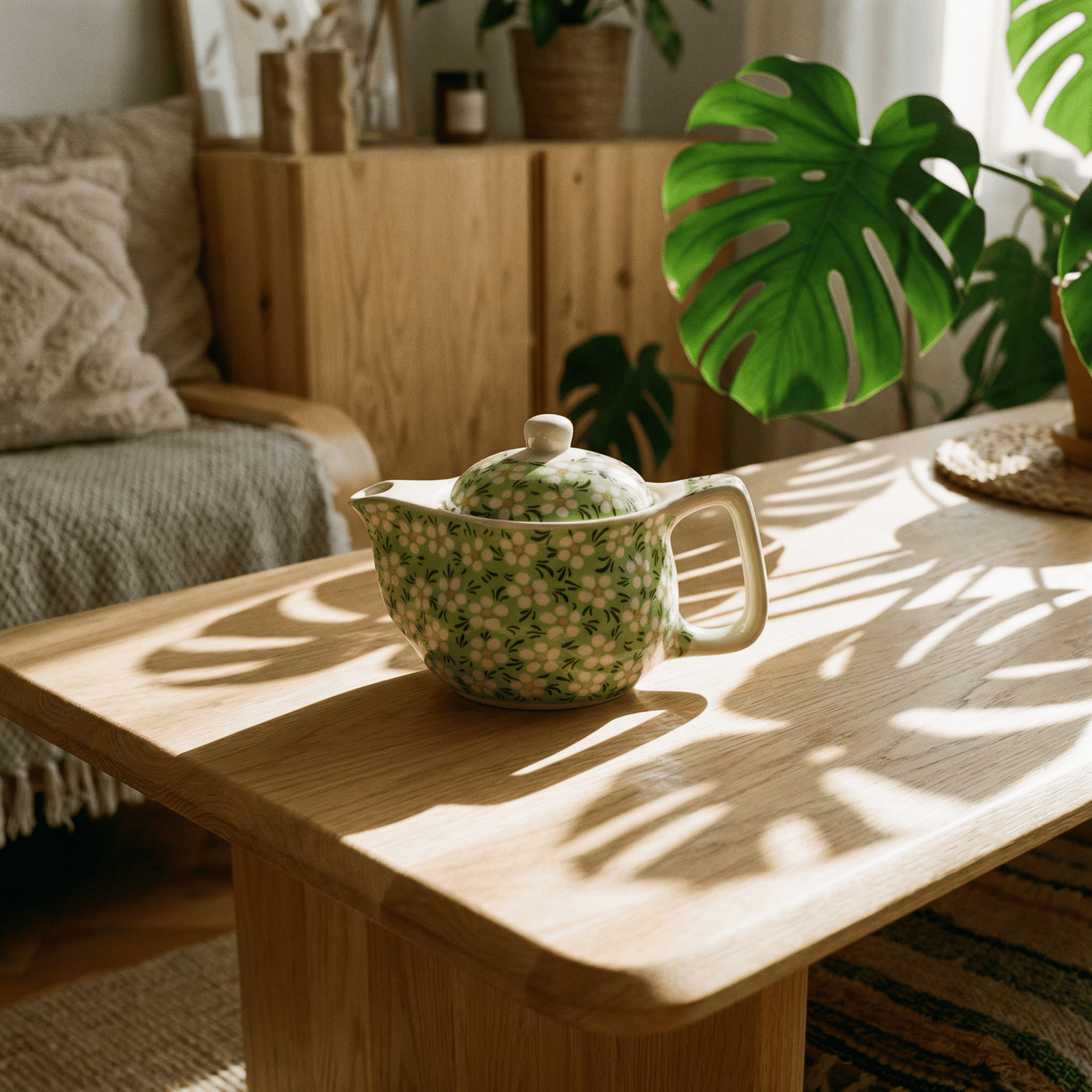 Small Herbal Teapot - Green Daisy - Coal Harbour