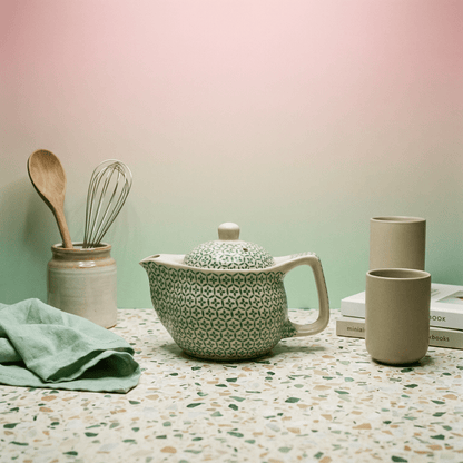 Small Herbal Teapot - Green Mosaic - Coal Harbour