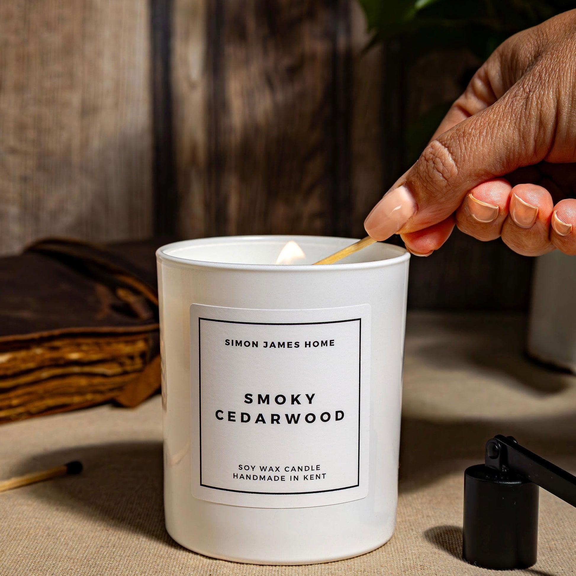 Smoky Cedarwood Handmade Soy Wax Candle - Coal Harbour