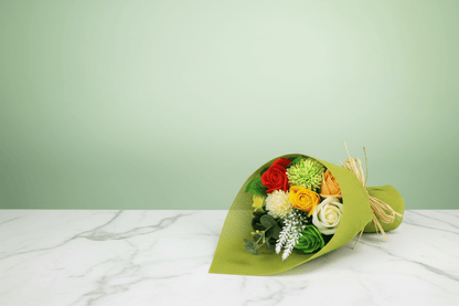 Soap Flower Bouquet in Green - Coal Harbour