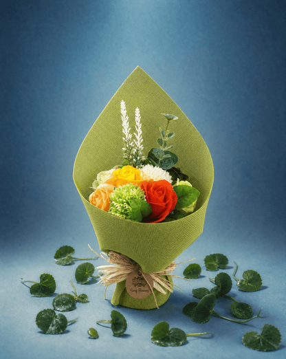 Soap Flower Bouquet in Green - Coal Harbour