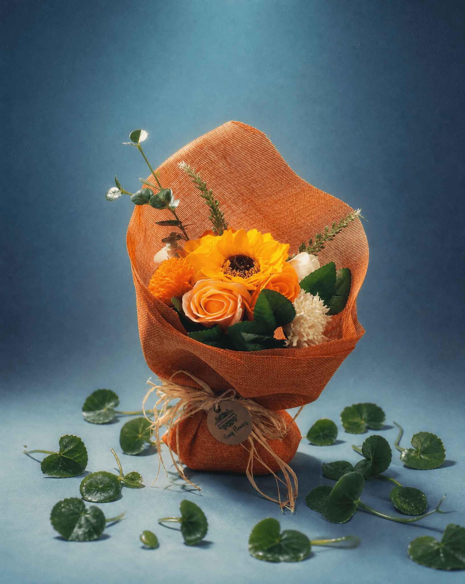 Soap Flower Bouquet in Orange - Coal Harbour