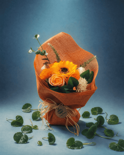 Soap Flower Bouquet in Orange - Coal Harbour