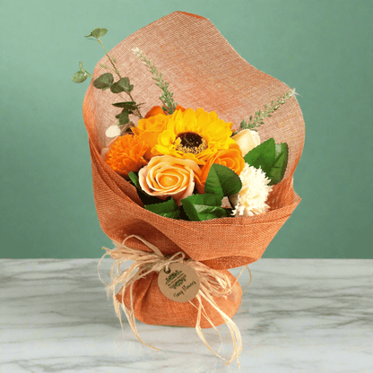 Soap Flower Bouquet in Orange - Coal Harbour