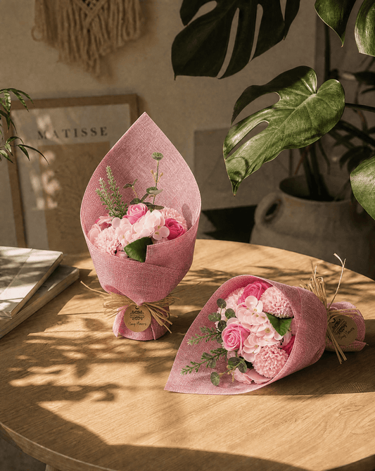 Soap Flower Bouquet in Pink - Coal Harbour