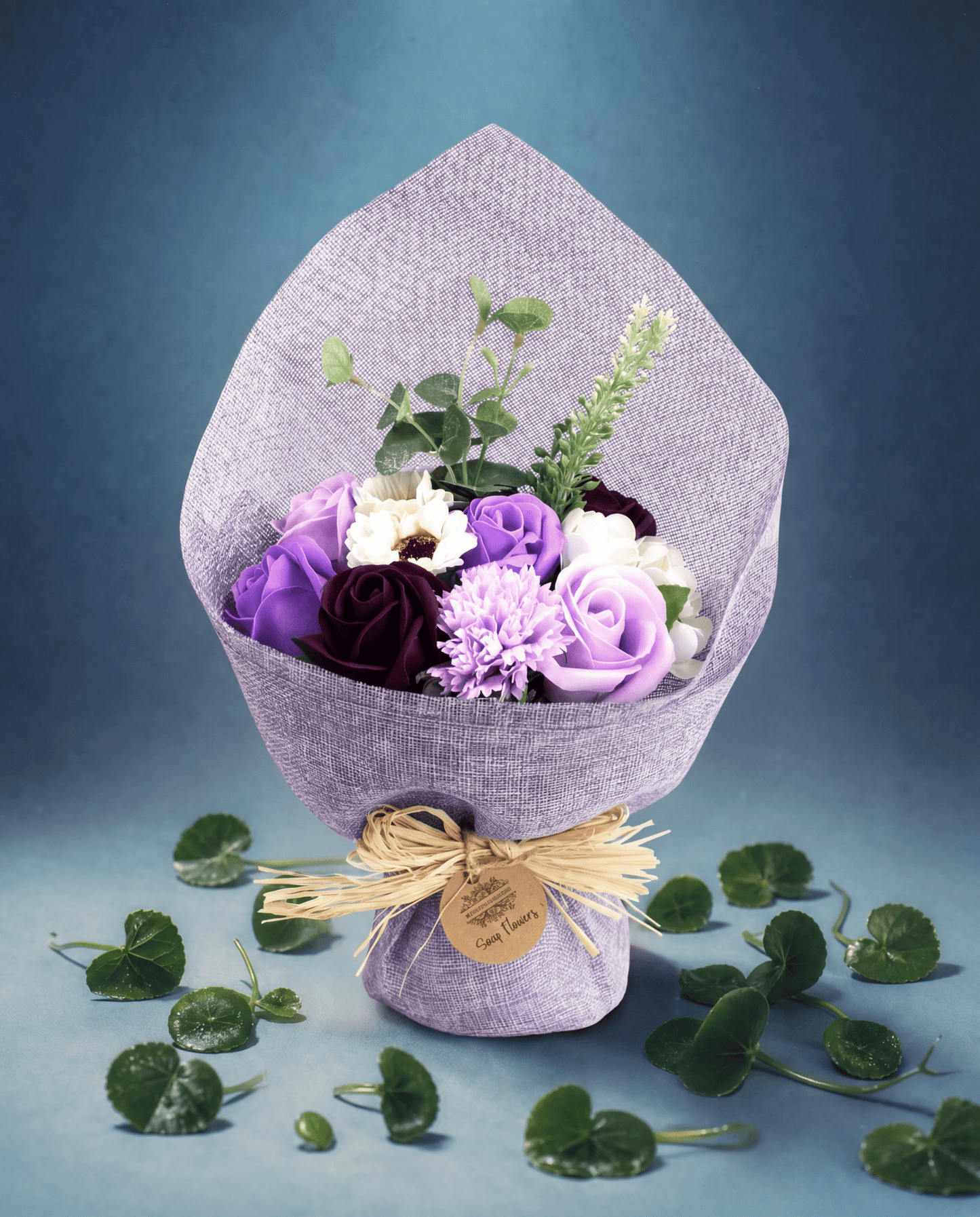 Soap Flower Bouquet in Purple - Coal Harbour