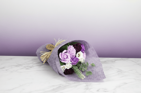 Soap Flower Bouquet in Purple - Coal Harbour