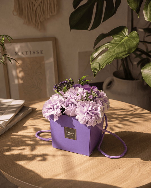 Soap Flower Bouquet of Lavender Roses & Carnations - Coal Harbour