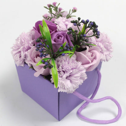 Soap Flower Bouquet of Lavender Roses & Carnations - Coal Harbour