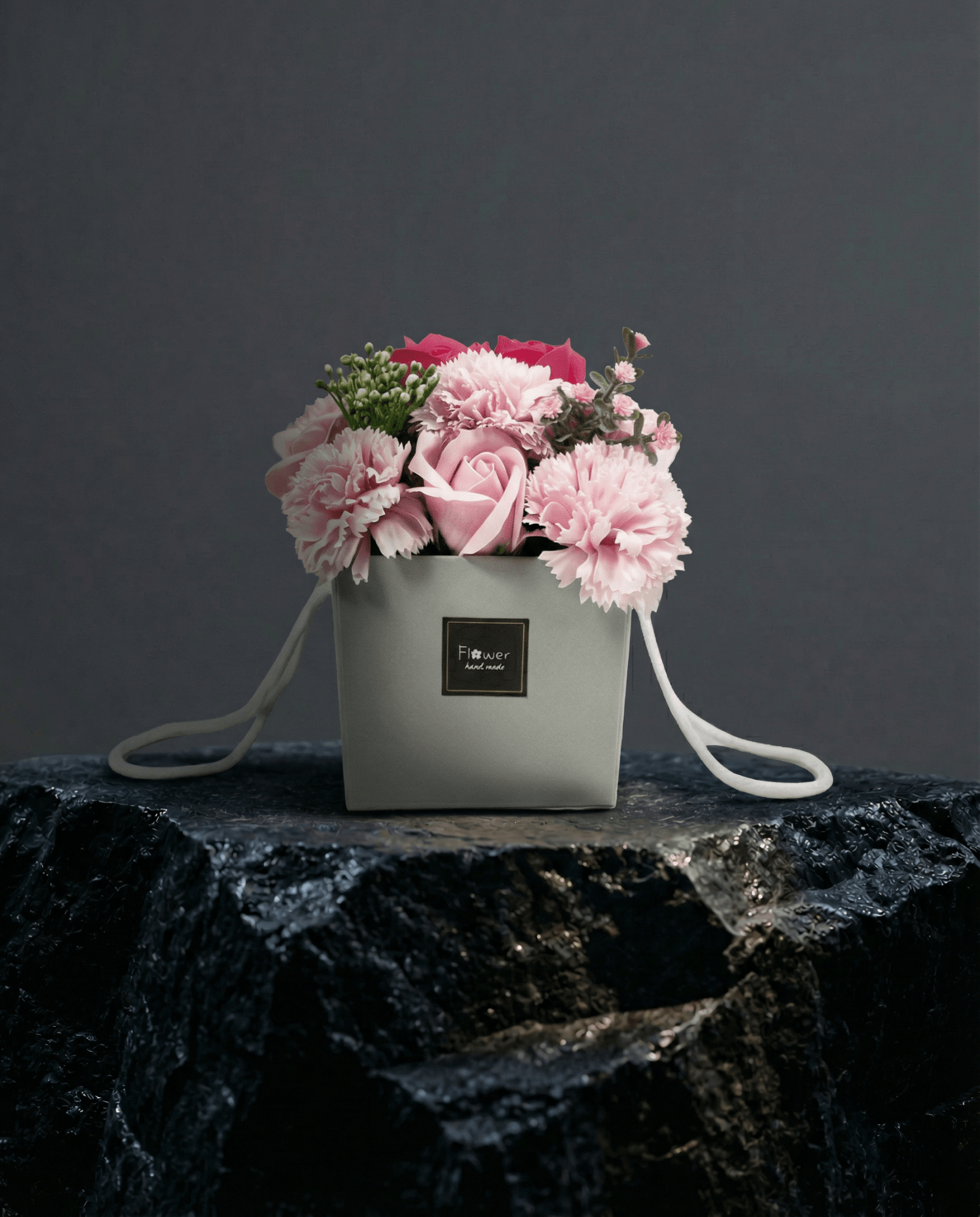 Soap Flower Bouquet of Pink Roses & Carnations - Coal Harbour