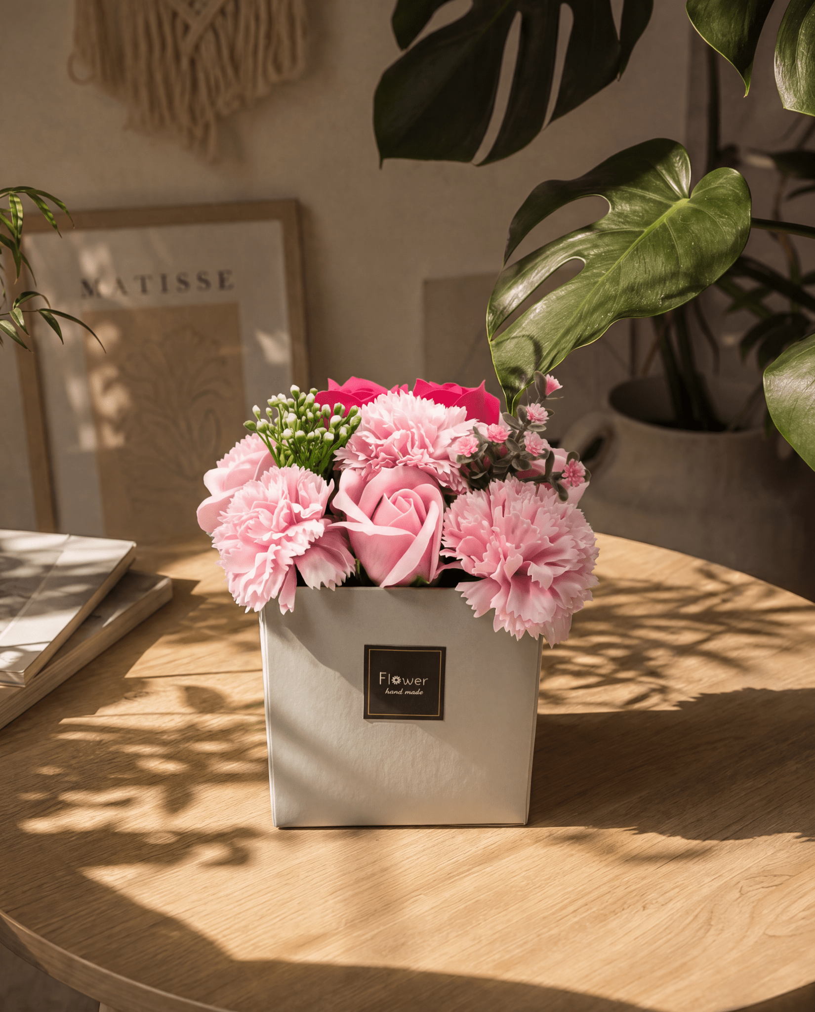 Soap Flower Bouquet of Pink Roses & Carnations - Coal Harbour