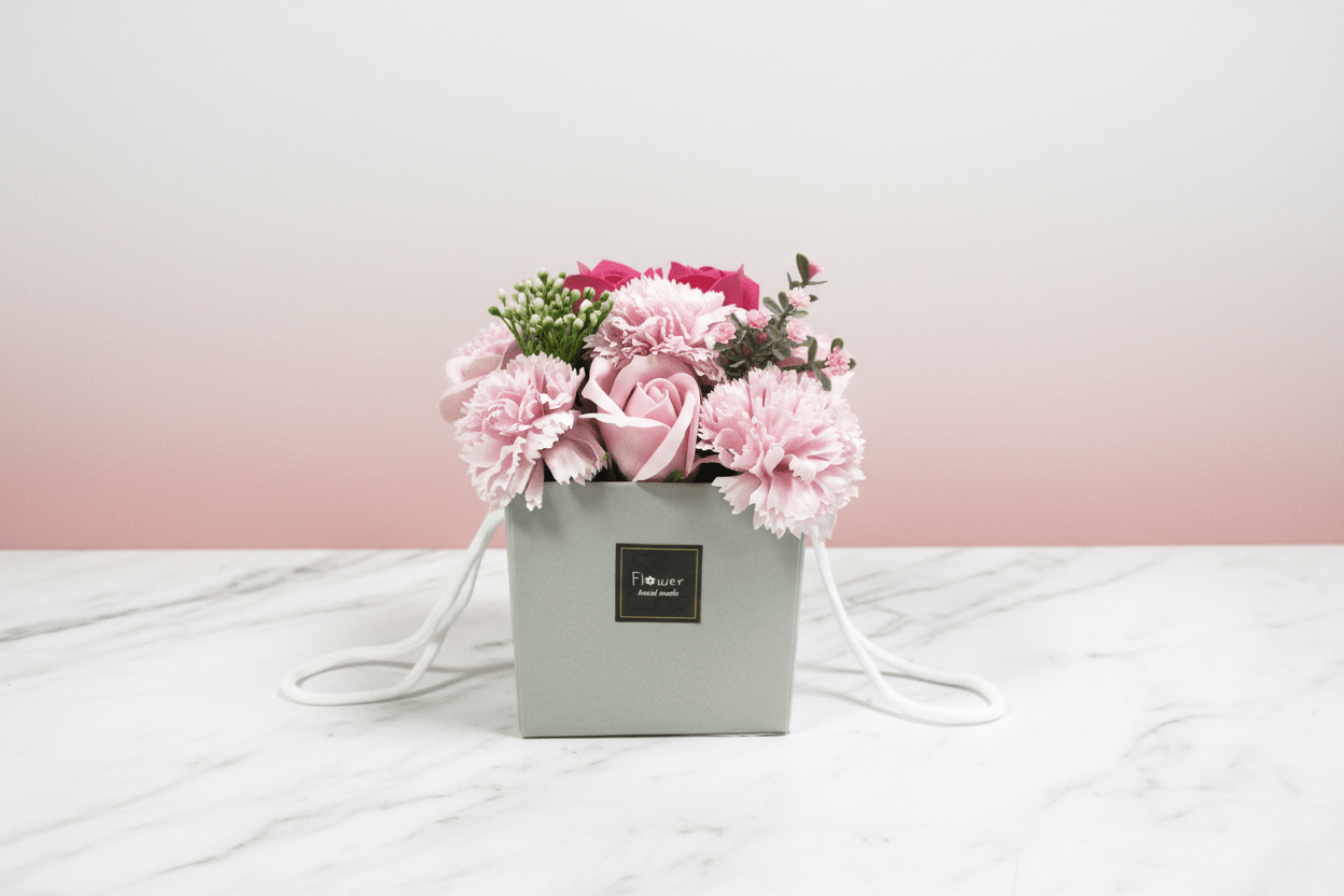 Soap Flower Bouquet of Pink Roses & Carnations - Coal Harbour