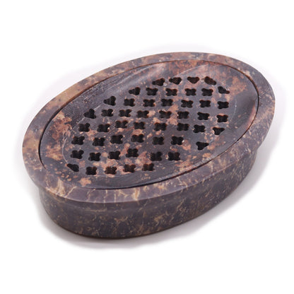 Soapstone Soap Dish & Drainer - Classic Oval - Coal Harbour