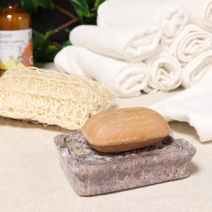 Soapstone Soap Dish & Drainer - Classic Square - Coal Harbour