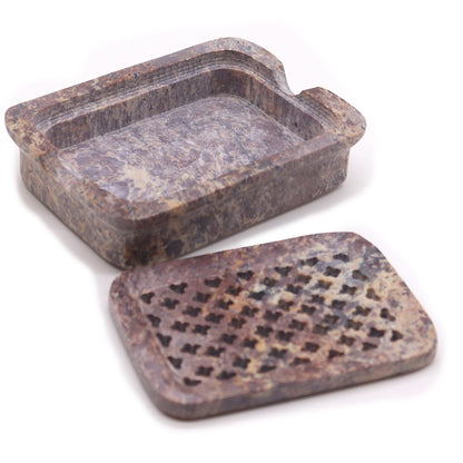 Soapstone Soap Dish & Drainer - Classic Square - Coal Harbour