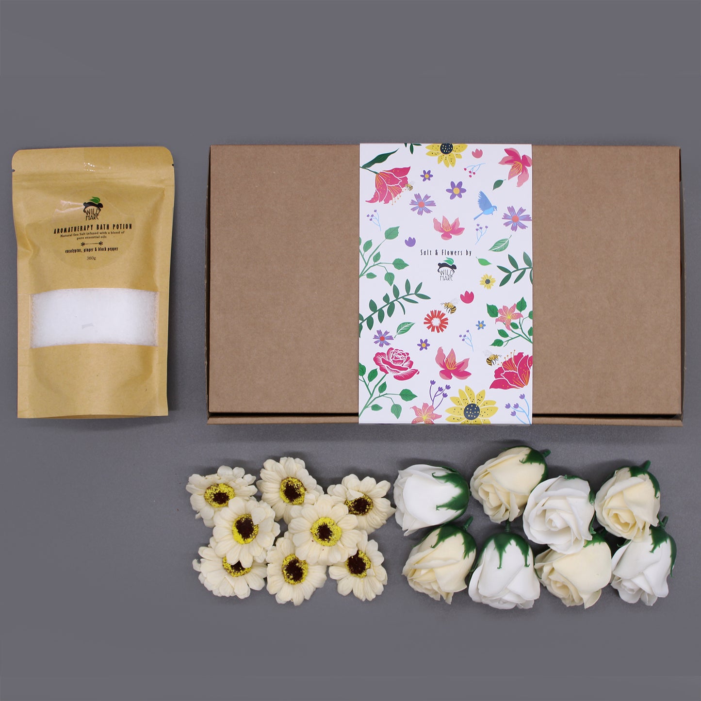 Wild Hare Bath Salt & Soap Flowers Sets - Cold & Flu