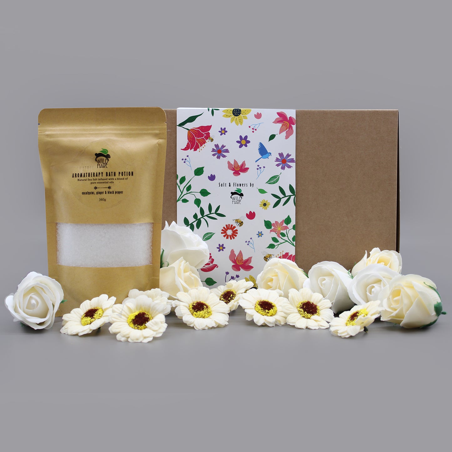 Wild Hare Bath Salt & Soap Flowers Sets - Cold & Flu