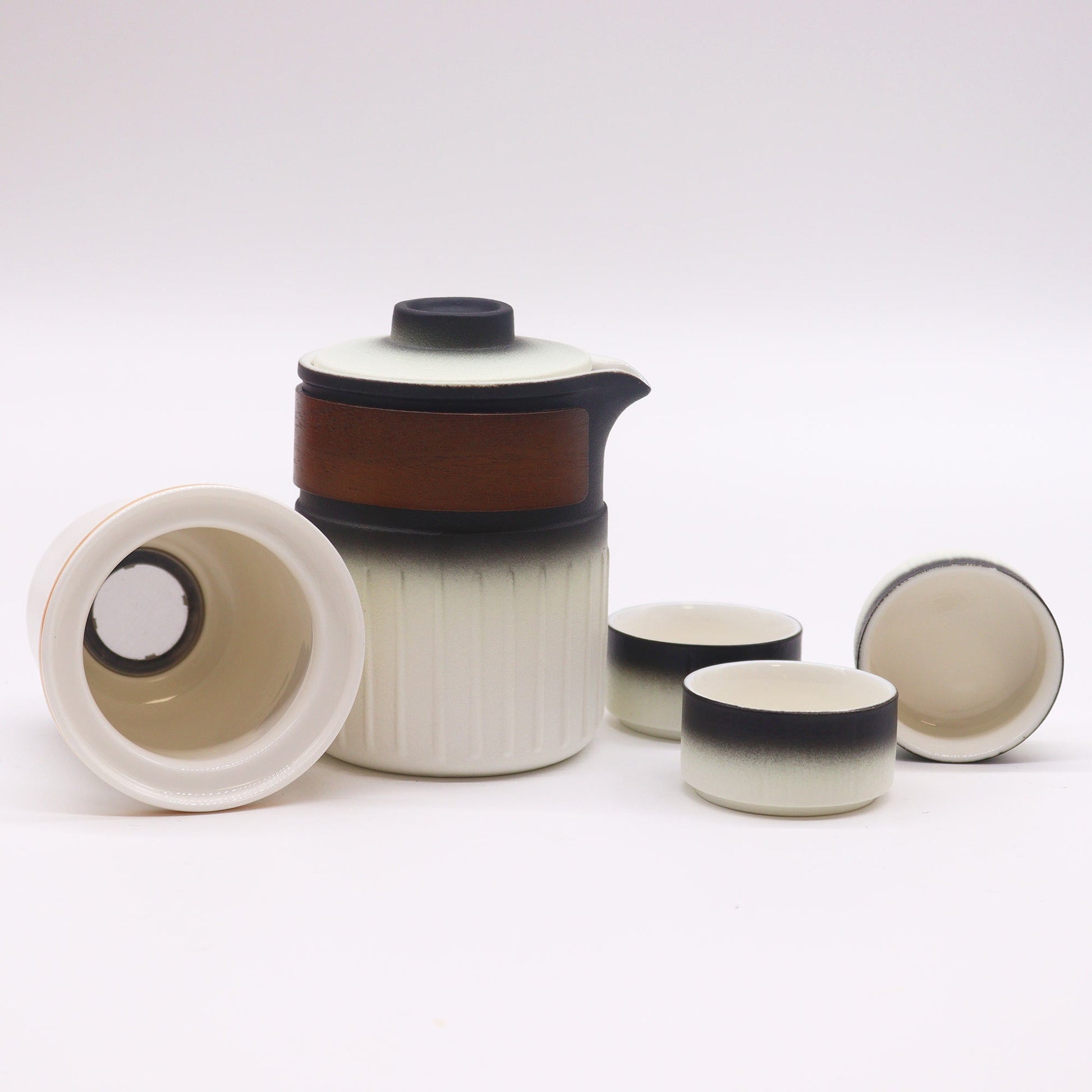 Travel Ceramic Teapot Set - Three Friends - Travel Pack - Coal Harbour