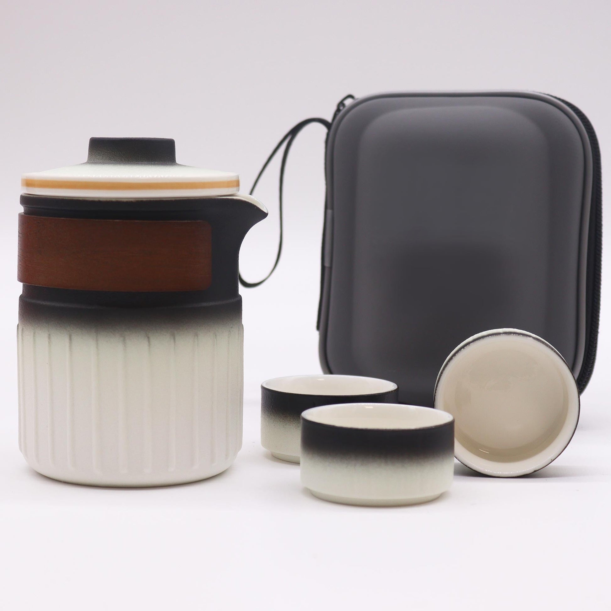Travel Ceramic Teapot Set - Three Friends - Travel Pack - Coal Harbour