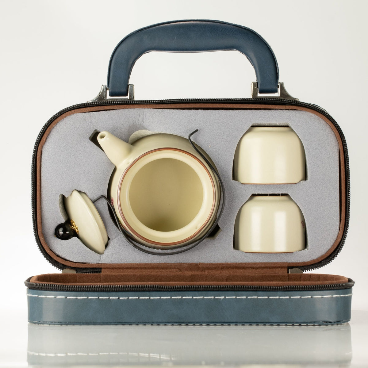 Travel Teapot Set & Two Cups - Cat Lover - Coal Harbour