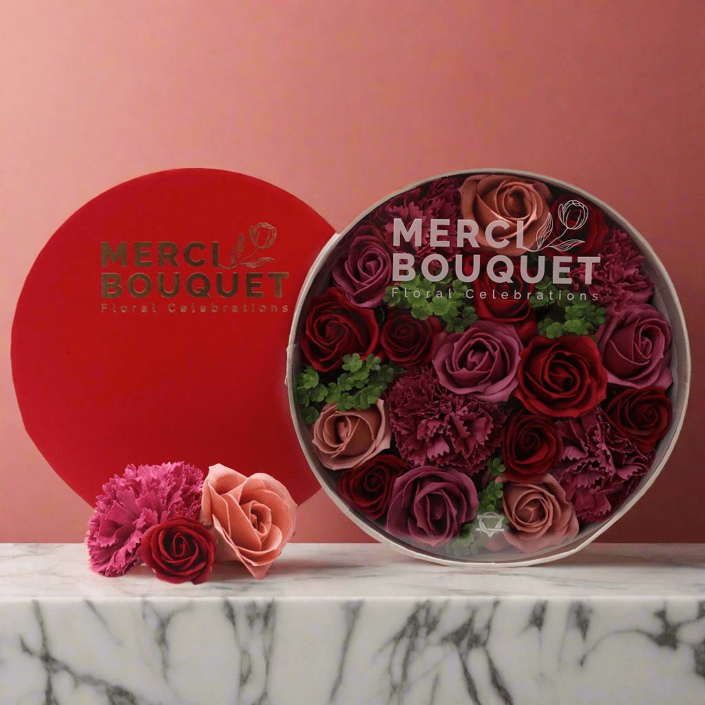 Vintage Roses Soap Flowers Gift Box - Coal Harbour