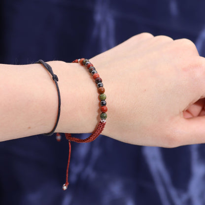Zodiac Crystal Candle with Gemstone Bracelet - Aries - Coal Harbour