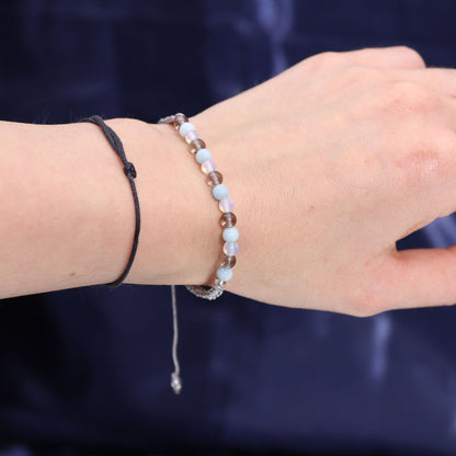 Zodiac Crystal Candle with Gemstone Bracelet - Cancer - Coal Harbour