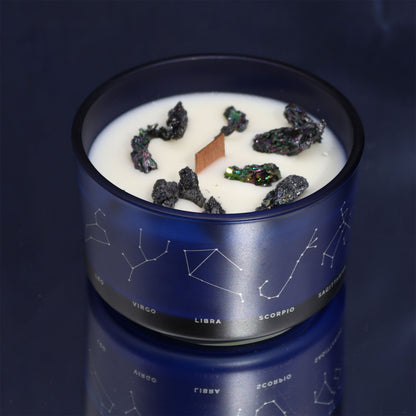 Zodiac Crystal Candle with Gemstone Bracelet - Libra - Coal Harbour